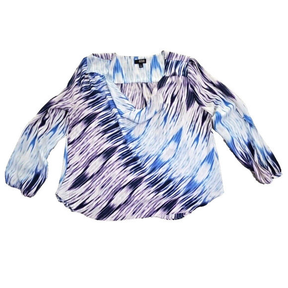 A.N.A. A New Approach Cowl Neck Blouse Size XL Sheet Split Sleeve Pullover - Picture 1 of 14